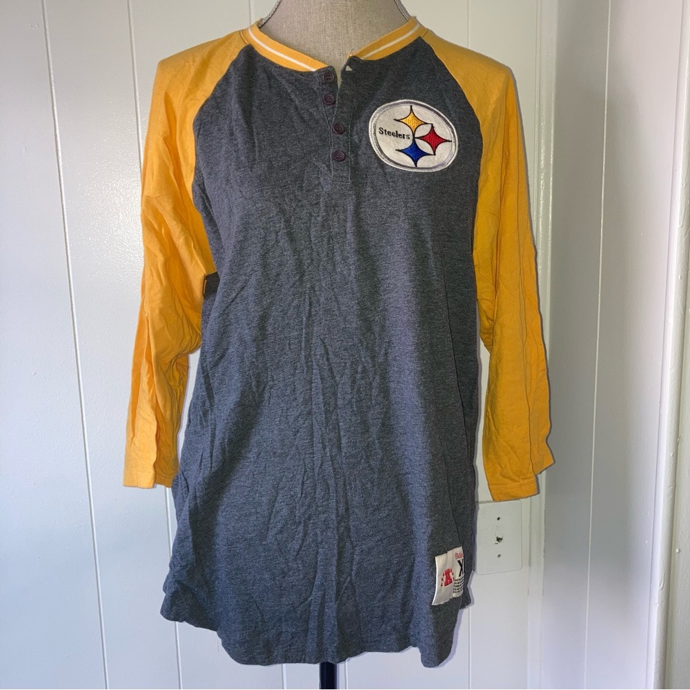 Kids XL Raglan Pittsburgh Steelers Throwback Shirt